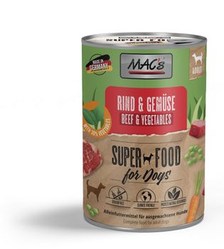 Mac's Super Food for Dogs Storfe og Grønnsaker Våtfôr (50-354-1500046358)