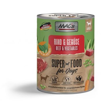 Mac's Super Food for Dogs Storfe og Grønnsaker Våtfôr (50-354-1500046358)