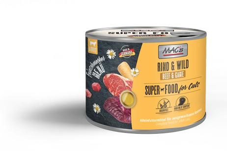  Mac's Super Food for Cats Gourmet Storfe og Vilt Våtfôr - 6x200g