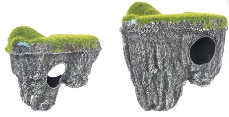  Akvariedekorasjon Flytende Stein med Mose 