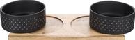 Duo Mat- og Vannskål med Brett - Svart (14-522973)