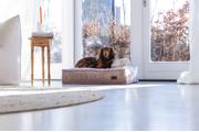 Hundemadrass i Ribbestoff - Rosa (51-716122)