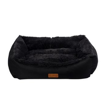 Akudim Jellybean Plysj Hundeseng - Svart  (59-67100-1500056294)
