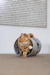 Designed by Lotte Cylla Velur Tunnel til Katt, Grå - 65cm (51-704747)