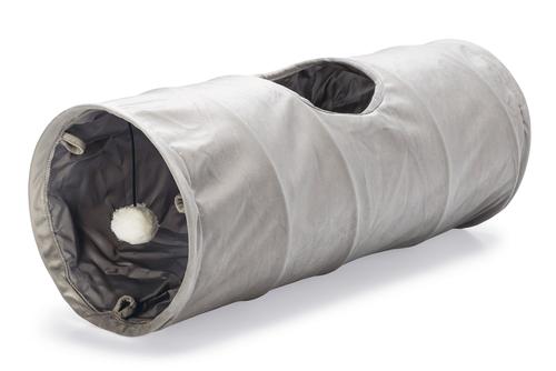 Designed by Lotte Cylla Velur Tunnel til Katt, Grå - 65cm (51-704747)