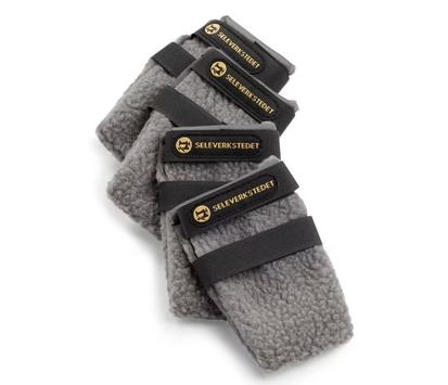  Seleverkstedet High Fleece Potesokker 4pk - Grå