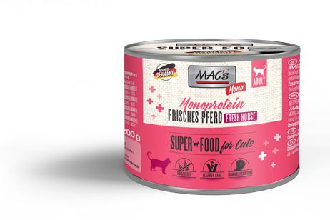  Mac's Mono Super Food for Cats Hest Våtfôr - 6pk