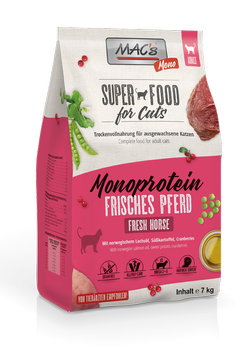 Mac's Mono Super Food for Cats, Hest - Tørrfôr til Katt (50-80560-1500084529)
