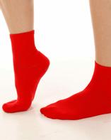  Hardfør Lind Korte Sokker, Rød - Str 35-41