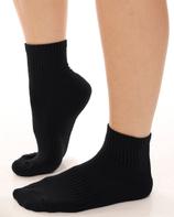  Hardfør Lind Korte Sokker, Svart - Str 42-45