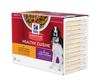 Hill's Hill's Science Plan Healthy Cuisine Adult Stew Våtfôr til Hund - 12x90g (99-606735x12)