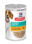 Hill's Hill's Science Plan Perfect Weight, Kylling Våtfôr til Hund - 363g (99-604226)