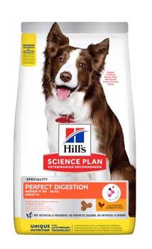 Hill's Hill's Science Plan Perfect Digestion Medium Adult, Kylling & Brun Ris Tørrfôr til Hund - 12kg (99-605969)