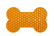 Slikkematte Hundebein,  Orange - 18cm (51-626869)