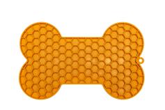  Slikkematte Hundebein, Orange - 18cm