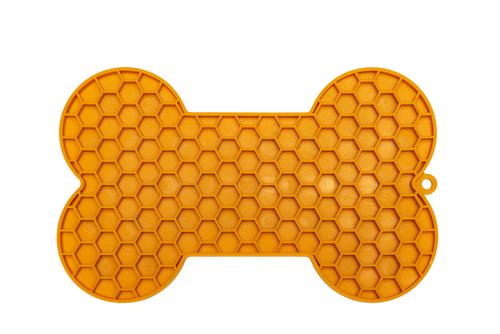 Slikkematte Hundebein,  Orange - 18cm (51-626869)