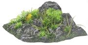 Akvariedekorasjon Stein med Planter - 23cm (14-410350)