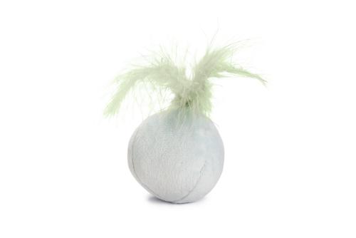 Rizo Ball med Fjær til Kattunge, Mint - 5cm (51-430020)