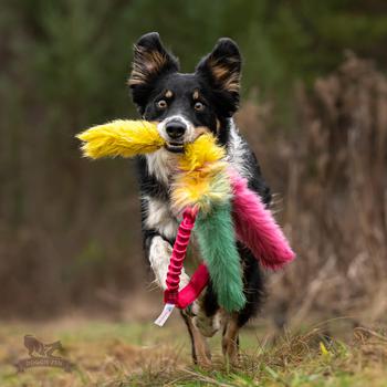 Doggie-Zen Doggie-Zen Elastisk Blekksprut Hundeleke i Fuskepels - 70cm (33-7303)