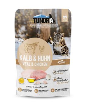 Tundra Pouch Kitten Kalv og Kylling 16x85g - Våtfôr (50-776x16)