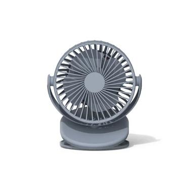  Oppladbar Klipsvifte for Bur, Blågrå