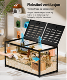 Bucatstate 3.0 Hamsterbur Sort - 120cm (115-BSH20221)