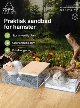 Bucatstate Sandbad til Hamster - Rektangulært (115-450901)