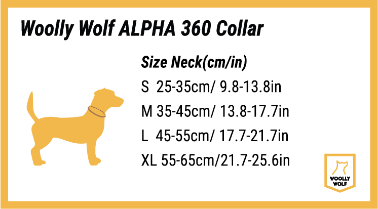 WoollyWolf Alpha 360 Halsbånd, Lavendel (89-CLRAL194-M, 89-CLRAL194-S,)