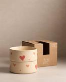 Egg Back Home Cozy Hearts Matskål 14cm - 2 stk (116-2067-14DSet2-MT-Cz)