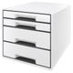 LEITZ Desk Cube  4-skuffer hvid (52521001)