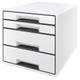 LEITZ Desk Cube 4-skuffer hvid (52521001)