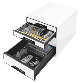 LEITZ Desk Cube  4-skuffer hvid (52521001)