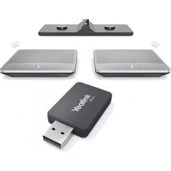 Yealink Wireless microphone kit with 2x wireless mic, charging stand and USB dongle for UVC40/ A20/ MVC (CPW90-DD10)