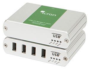 ICRON Extender USB2 Tx/Rx 4-port Metall 2xMM Fiber LC Max 500 m Ranger 2324 (Ranger 2324)