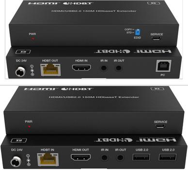 STOLTZEN SHE625 HDBaseT? KVM 4K60 Kit 18Gbps , USB2.0 , 150/120m , PoC (SHE625-KVM-KIT)