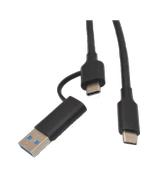 STOLTZEN REBEL USB Type C til A/C 3 m USB3.2 2x2 20Gbps, 100W, USB-A 10Gbps