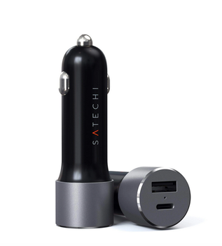 Satechi Satechi USB-C & USB-A Car Charger 72W Space Grey (ST-TCPDCCM)