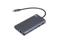 IIGLO iiglo USB-C Dock PD 100W, 2xHDMI/RJ45/SD/2xUSB/USB-C Grey