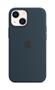 APPLE iPhone 13 mini Silicone Case with MagSafe Abyss Blue