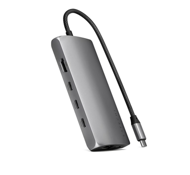 Satechi Satechi USB-C MultiPort Adapter 8K Gigabit Ethernet V3 Grey (ST-P8KEM)