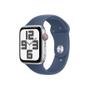 APPLE AW SE GPS Cell 44mm Silver Alu, Denim Sport Band-M/L