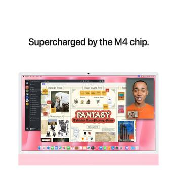 APPLE iMac 24" 4.5K M4 10C CPU 10C GPU/ 16GB/ 256GB SSD-Pink (MWV43H/A)