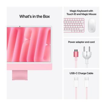 APPLE iMac 24" 4.5K M4 10C CPU 10C GPU/ 16GB/ 256GB SSD-Pink (MWV43H/A)