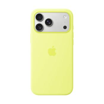 APPLE iPhone 17 Pro Max Silicone Case with MagSafe – Neon Yellow (MGFM4ZM/A)