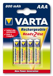 VARTA AAA/ 800MAH 4-p Ready2use  Batteri (56703101404)