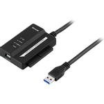 DELTACO USB 3.0 till SATA och IDE, 2, 5"/ 3, 5",  adapterkabel med nätdel