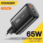 ESSAGER 65W GaN PD 3.0 / QC 3.0 svart Laddare