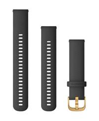 GARMIN Quick Release 20 Silikon Gold - Klockarmband - Svart (010-12932-13)