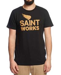 SA1NT Works Logo - T-shirt - Svart (4072-SMT-BLKSTN)