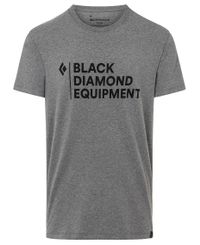 Black Diamond Stacked Logo - T-shirt - Charcoal Heather (AP7300530036)
